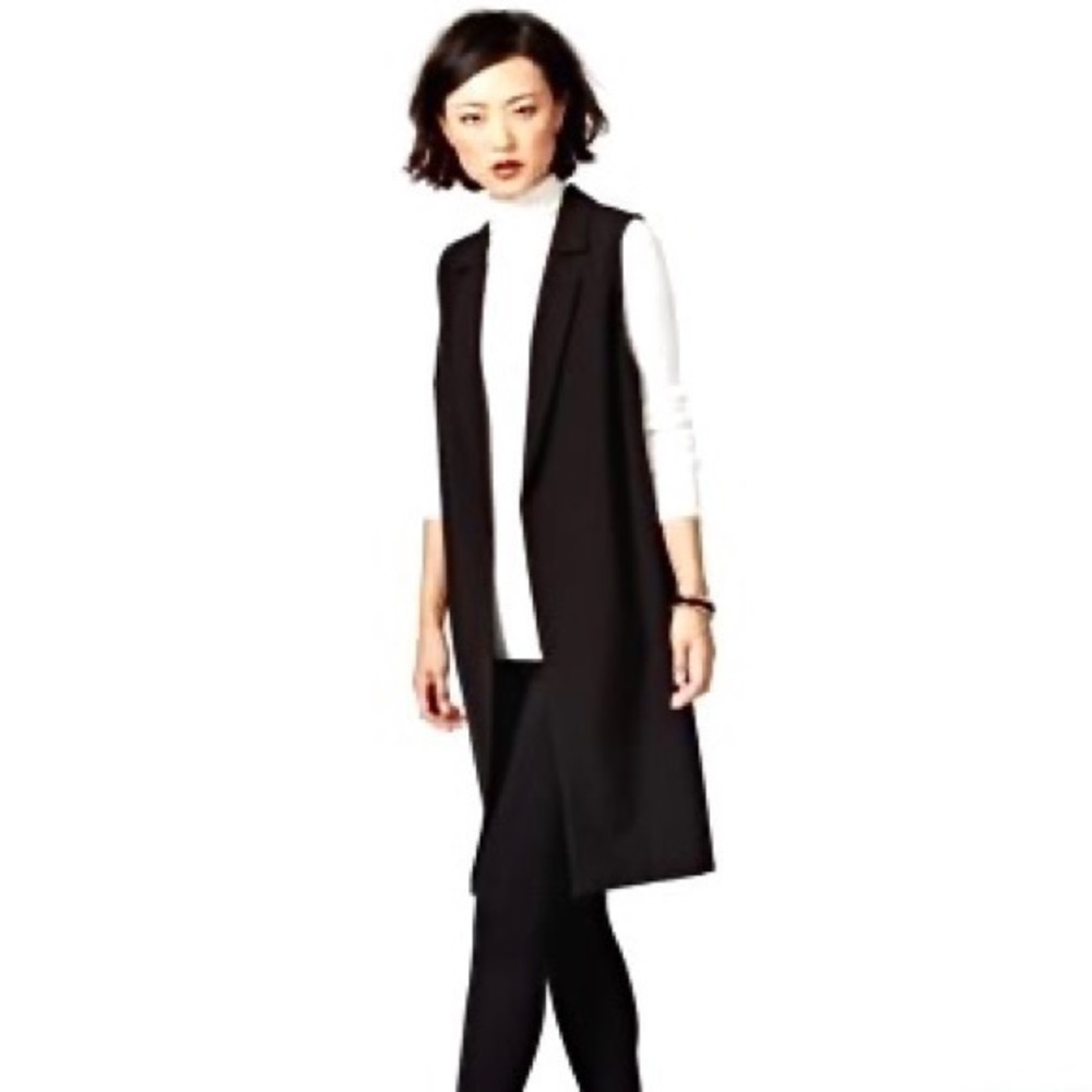 Bar III Faux-Tux sleeveless overlay